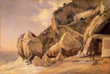 Rocas en Amalfi plein air Romanticismo Jean Baptiste Camille Corot Pinturas al óleo